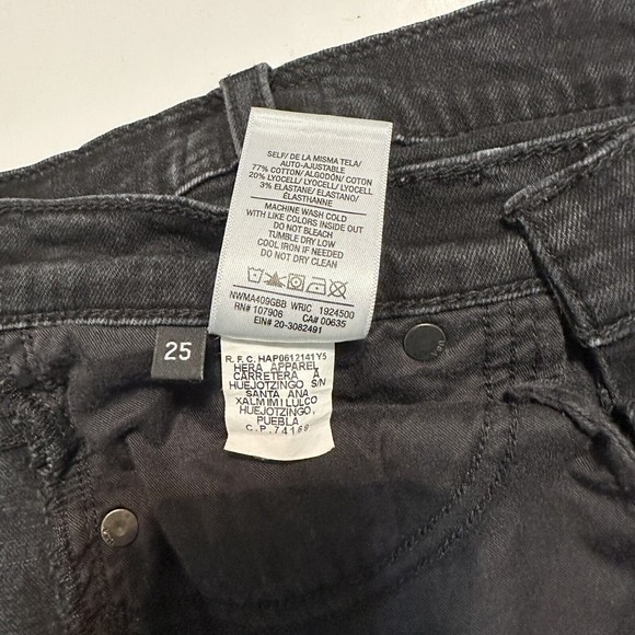 Hudson Size 25 Womens Jeans Natalie Skinny Mid Rise Black Denim 25x26 - Picture 9 of 10